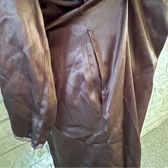 Morgan Taylor intimates women M two-piece robe nightgown chocolate NWT - Picture 10 of 14